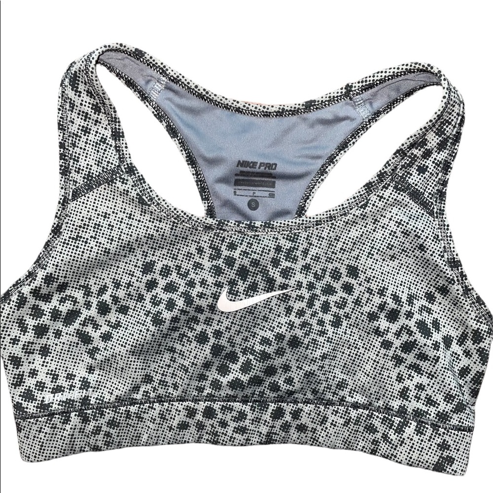 Nike size small black and white bra